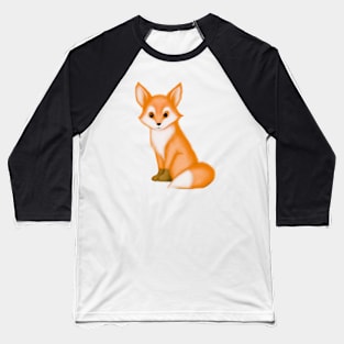 Cute Fox Drawing Baseball T-Shirt